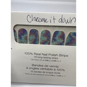 NWT Color Street “Chrome It Down” Multicolor Chromatic Glitter Shade Nail Strips